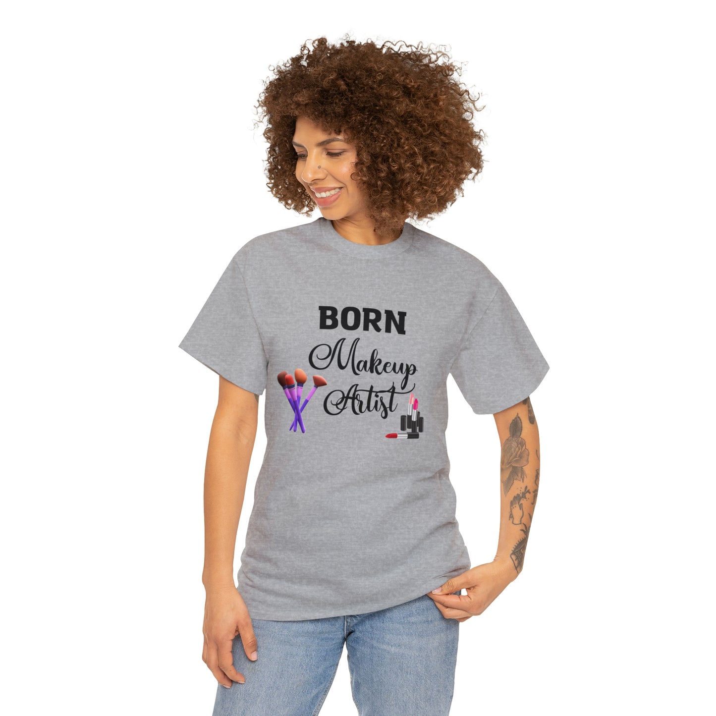 Born Makeup Artist Unisex Heavy Cotton Tee