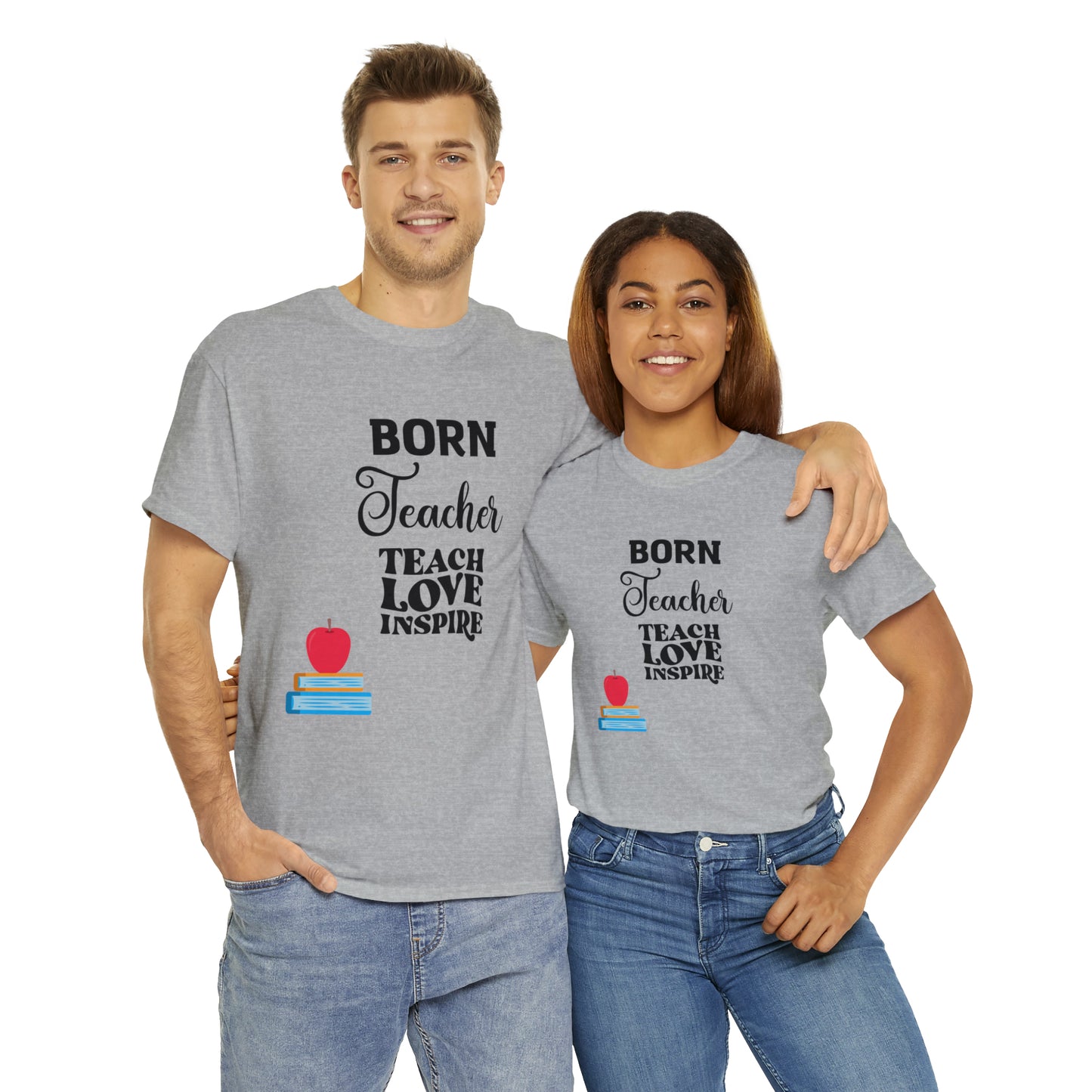 Born Teacher Unisex Heavy Cotton Tee