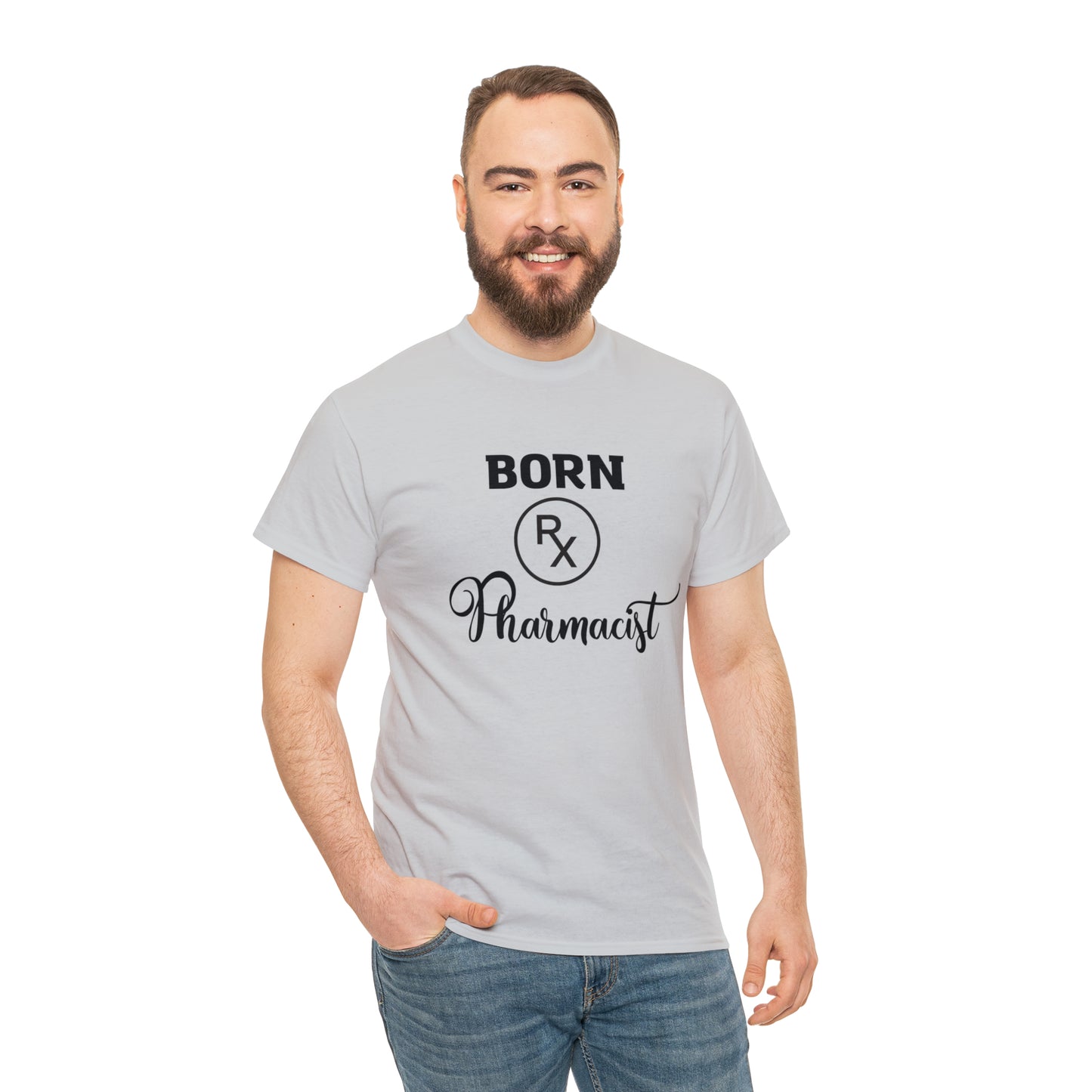 Born Pharmacist Unisex Heavy Cotton Tee