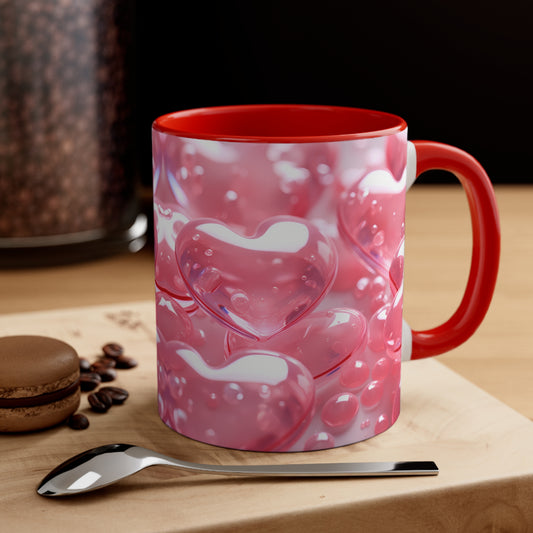 3D Valentine heart mug, Funny Valentine Heart Candy, heart candy mug, conversation heart mug, Heart-Shaped Mug, Coffee Mug, 11oz