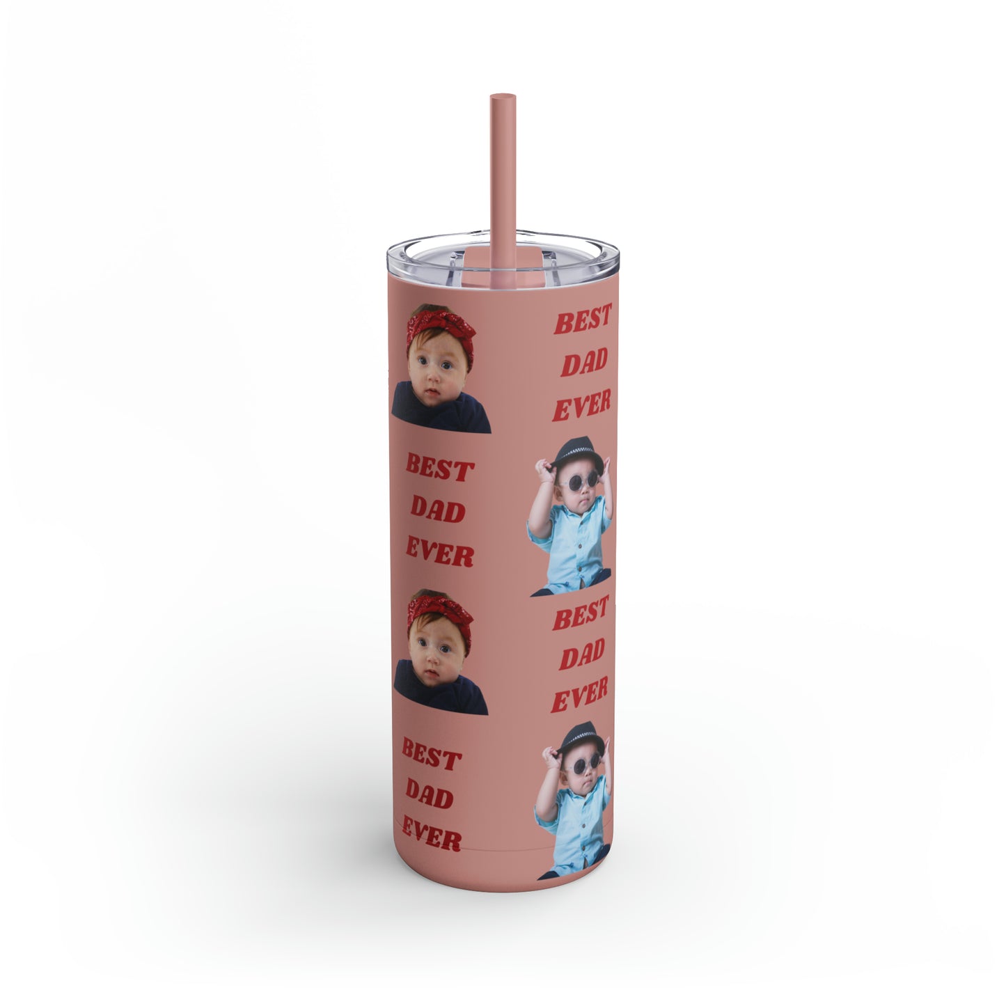 Custom Photo Tumbler, Best Dad Ever Valentine's Day gift, Dad gift, Dad tumbler, Birthday gift, Father's Day Gift, Tumblers, Gift for him, Skinny Matte Tumbler, 20oz