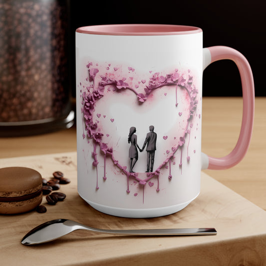 3D Heart Mug 11oz and 15ozc Ceramic mug, mug design, Valentine's Day, Mother's Day gift, Gift for her, Be My Valentine mug, Romantic mug