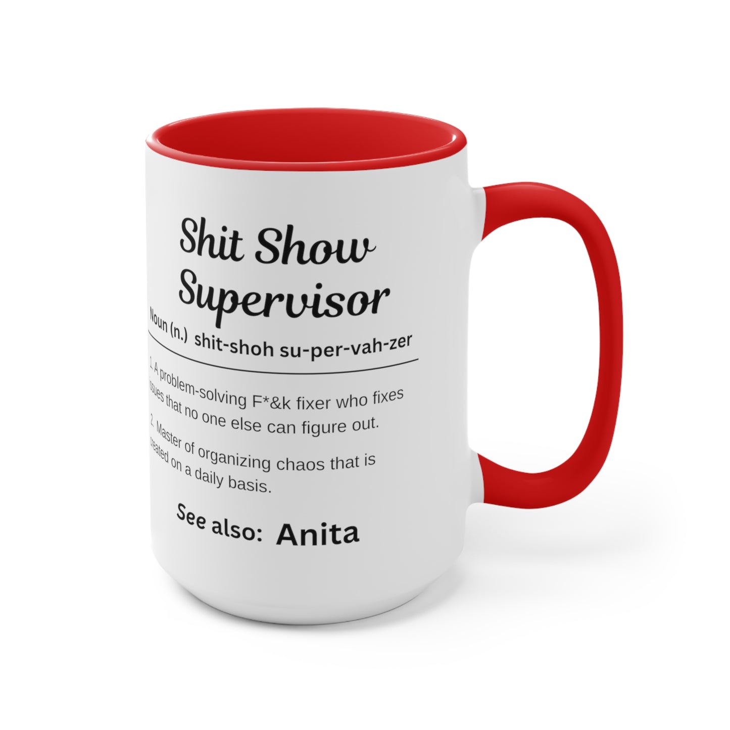 Anita Shit Show Supervisor Mug, Supervisor Gift, Shit Show Supervisor Cup, Supervisor Mug, Shit show cup, Gift for Supervisor