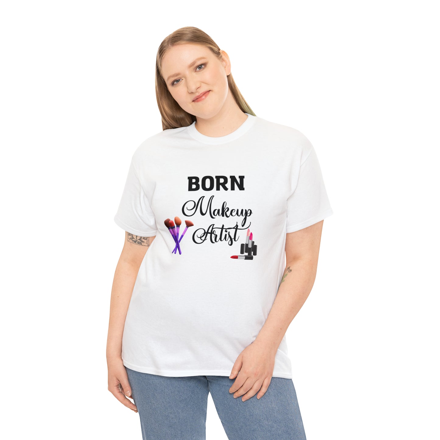 Born Makeup Artist Unisex Heavy Cotton Tee