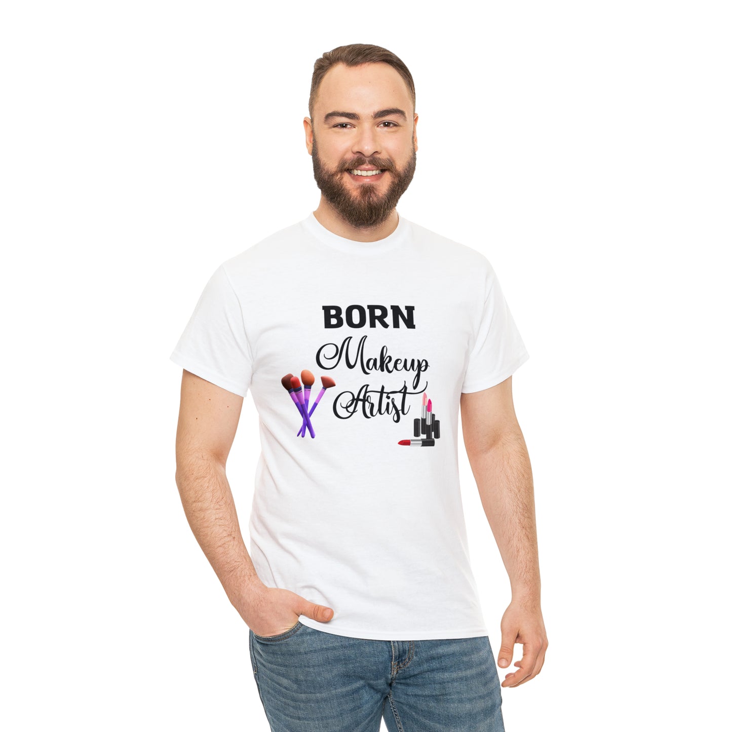 Born Makeup Artist Unisex Heavy Cotton Tee