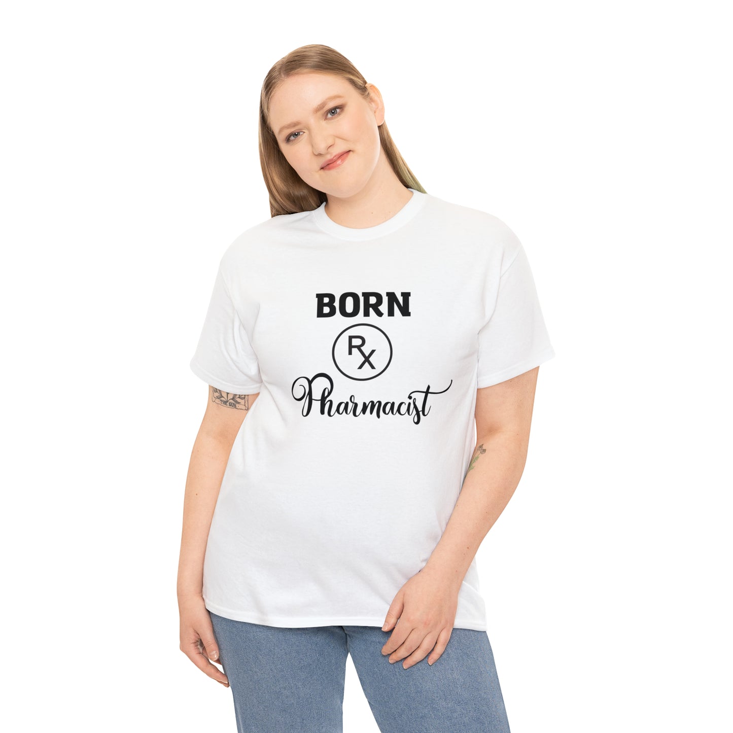 Born Pharmacist Unisex Heavy Cotton Tee