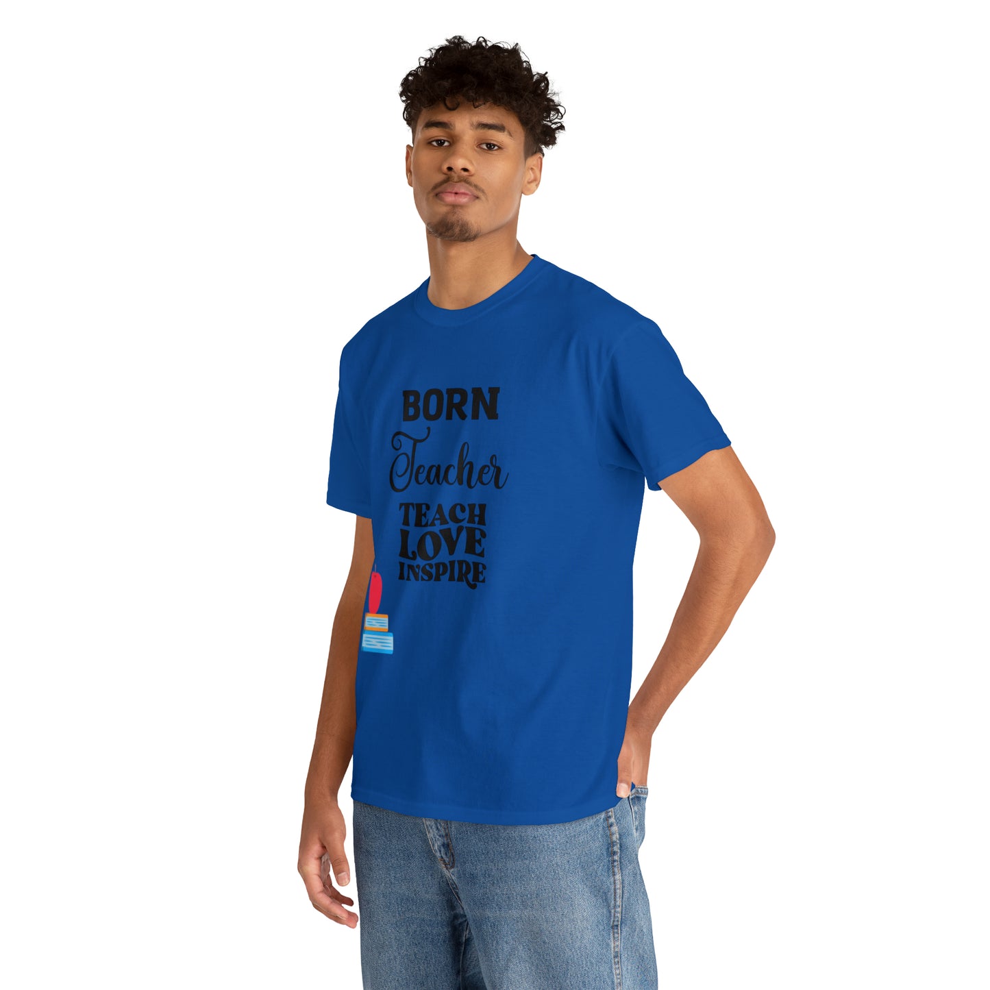 Born Teacher Unisex Heavy Cotton Tee