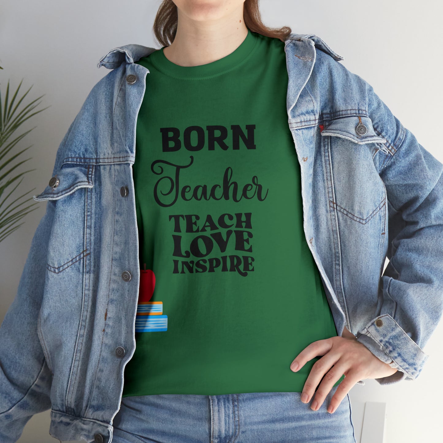 Born Teacher Unisex Heavy Cotton Tee