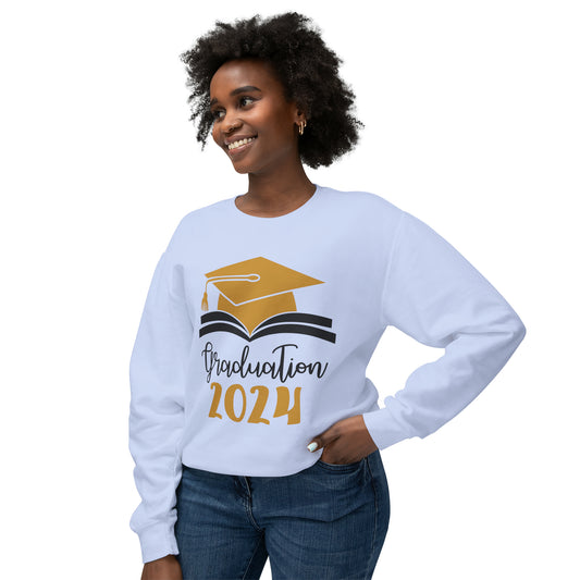 Class of 2024 Sweatshirt, Senior Shirt, Senior Gift, Senior Graduate Sweater, High School Graduation Gift, College Grad Gift, 2024 Unisex Lightweight Crewneck Sweatshirt