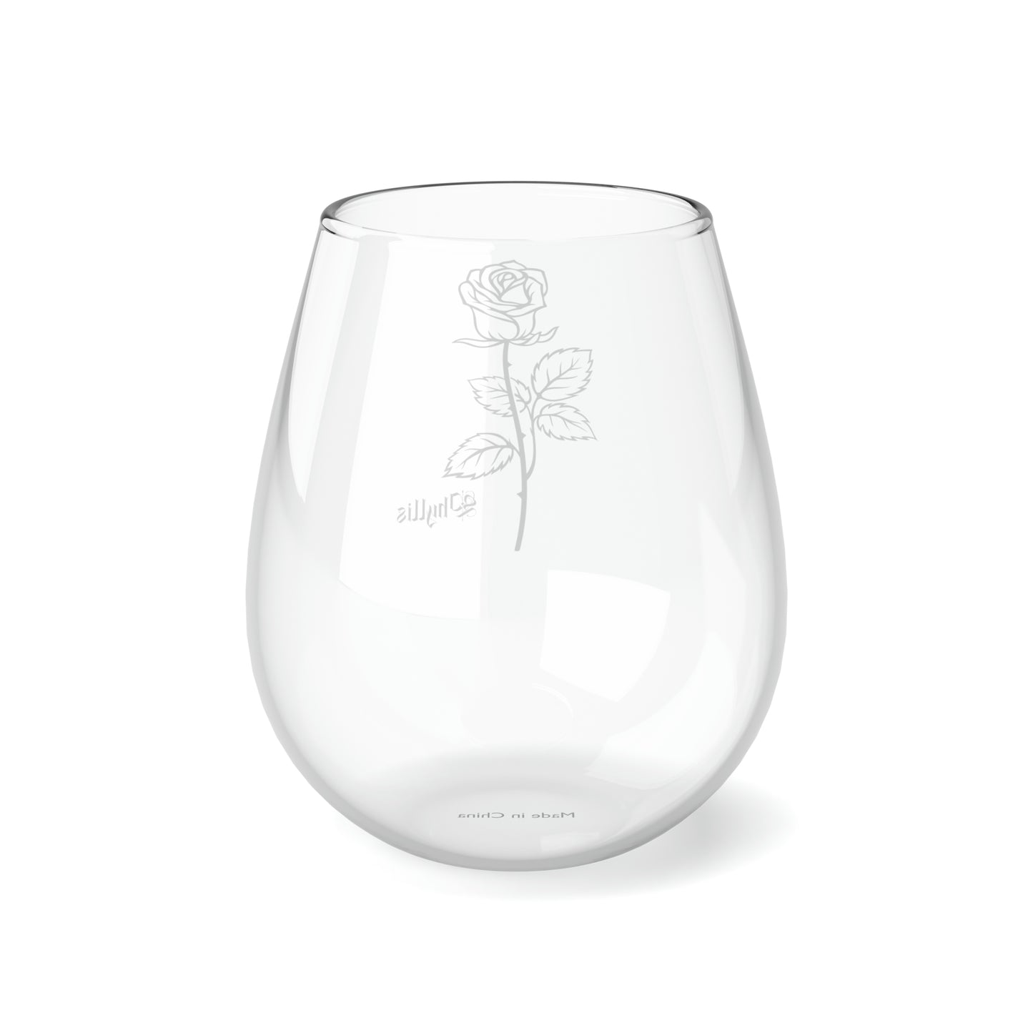 June PERSONALIZED Birth Flower Wine Glass, Birth Flower Gifts, Birth Flower wine glass, Birth Flower Gifts for Women, Gift for coworker, sister gift, birthday gift, Valentine gift, Stemless Wine Glass, 11.75oz