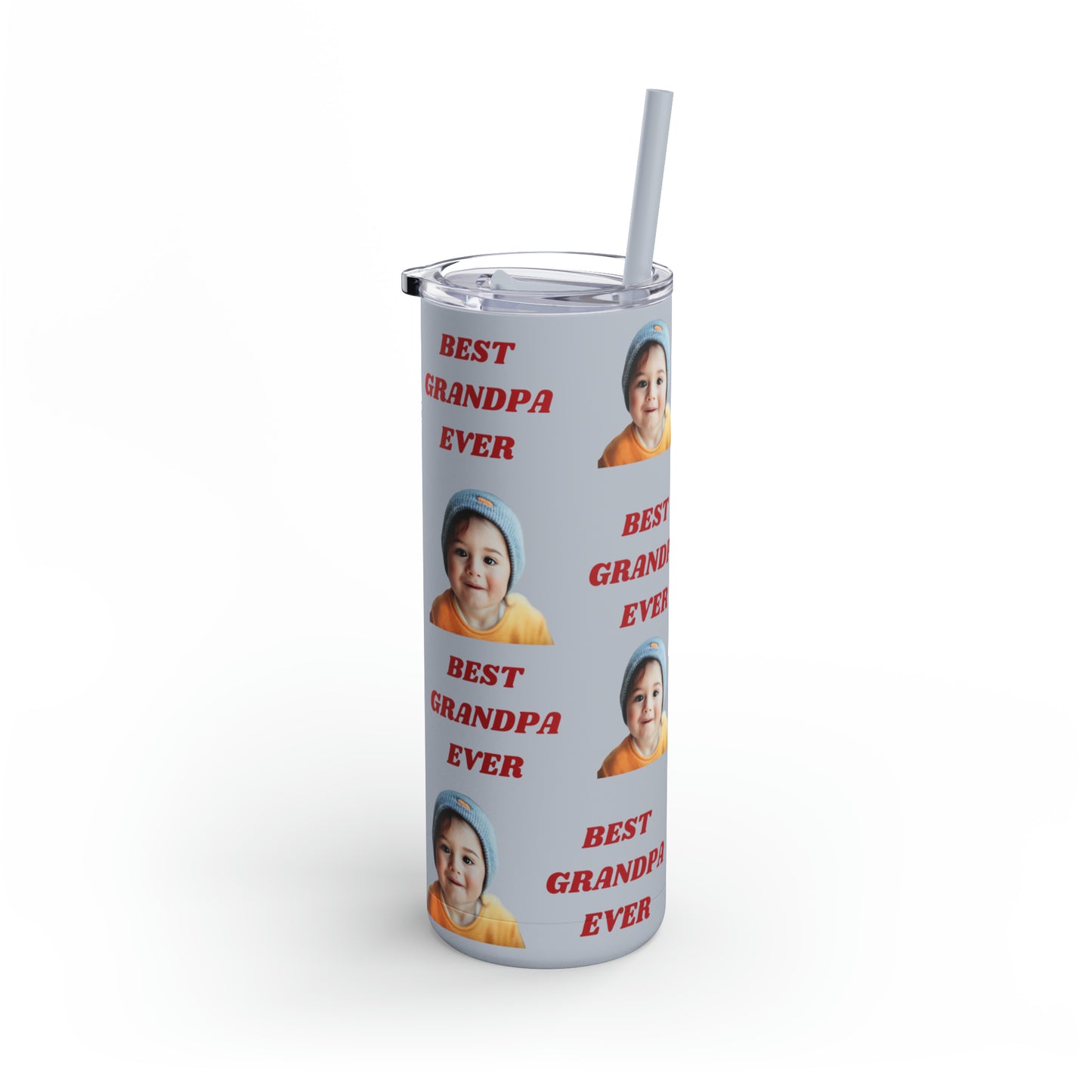 Custom Photo Tumbler, Best Grandpa Ever Valentine's Day gift, Dad gift, Dad tumbler, Birthday gift, Father's Day Gift, Tumblers, Gift for him, Skinny Matte Tumbler, 20oz