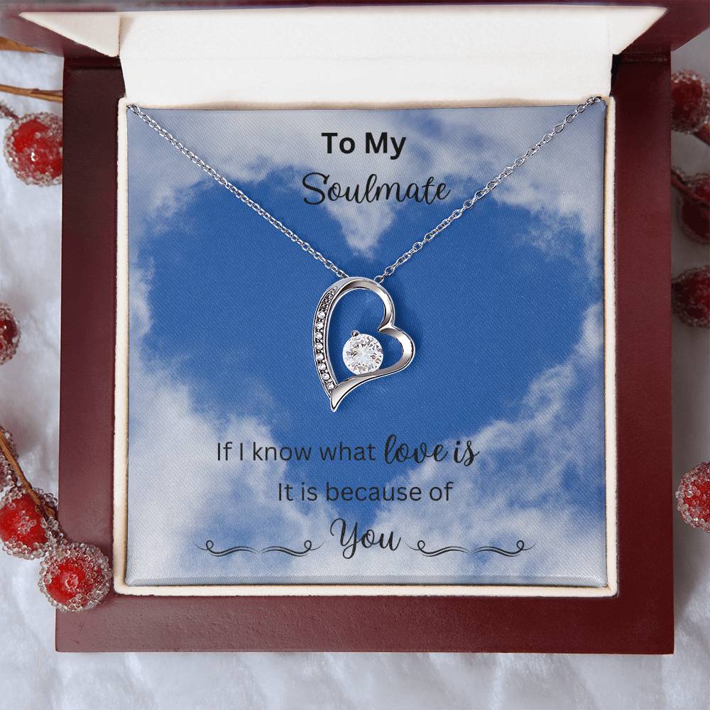 Revd Forever Love Necklace. Soulmate Gift, Mother's Day Gift, Wife Necklace, Mother's Day Gift From Husband, Mother's Day Gift From Spouse, Wife Birthday Gift, Just Because Gift to Wife, Birthday Gift, Anniversary Gift Title14k White Gold Finish