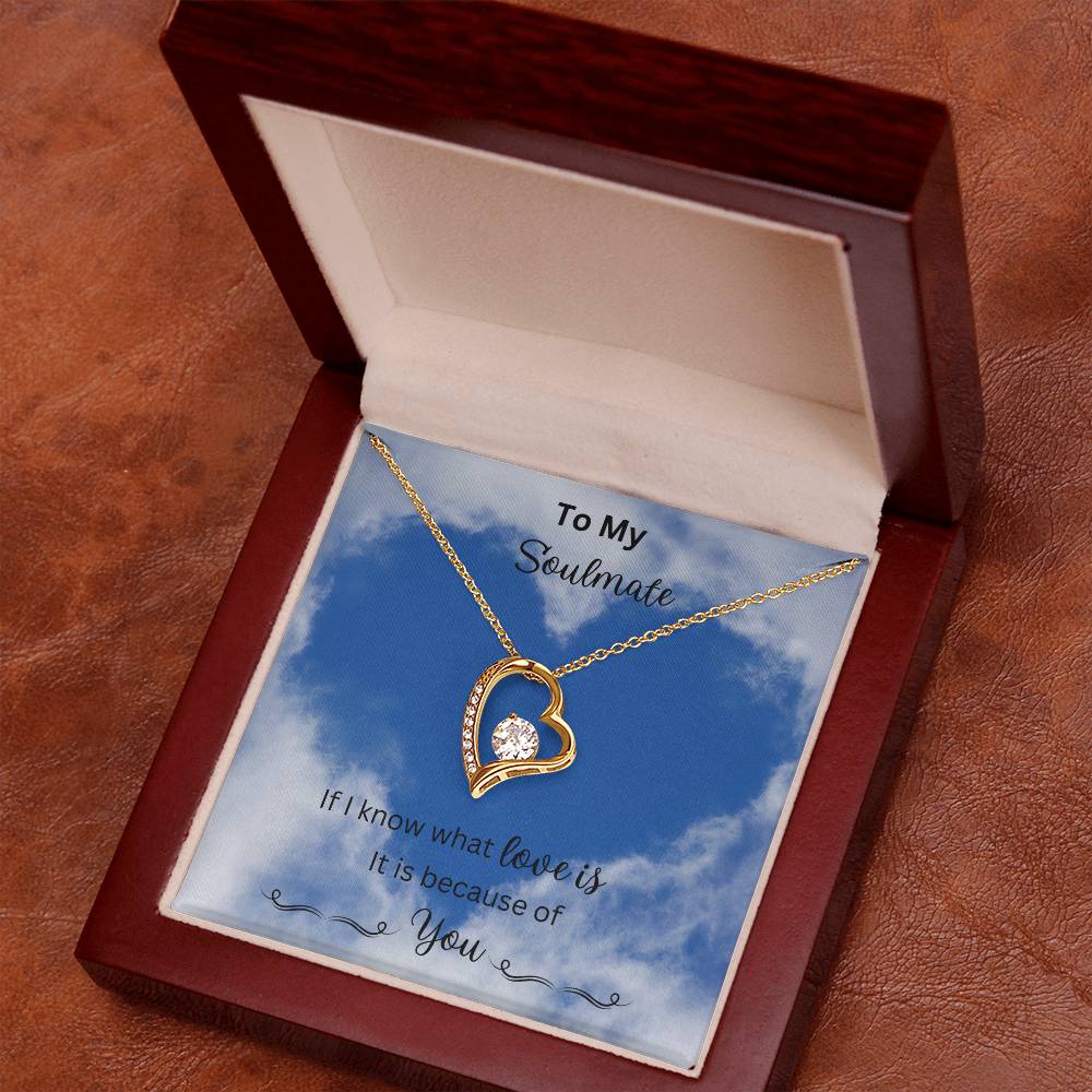 Revd Forever Love Necklace. Soulmate Gift, Mother's Day Gift, Wife Necklace, Mother's Day Gift From Husband, Mother's Day Gift From Spouse, Wife Birthday Gift, Just Because Gift to Wife, Birthday Gift, Anniversary Gift Title14k White Gold Finish