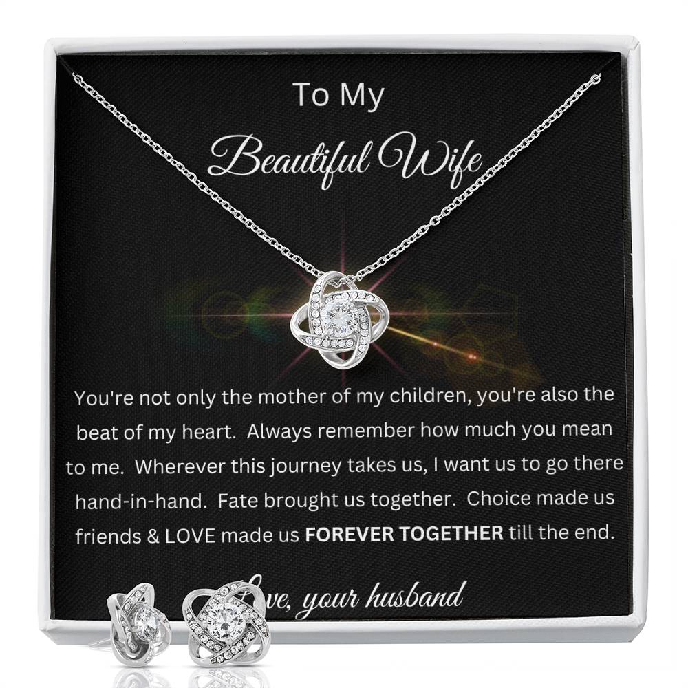 Revd Love Knot Necklace Set. Wife Gift, Mother's Day Gift, Wife Necklace, Mother's Day Gift From Soulmate, Mother's Day Gift From Spouse, Wife Birthday Gift, Soulmate Birthday Gift, Just Because Gift to Wife, Birthday Gift, Anniversary Gift