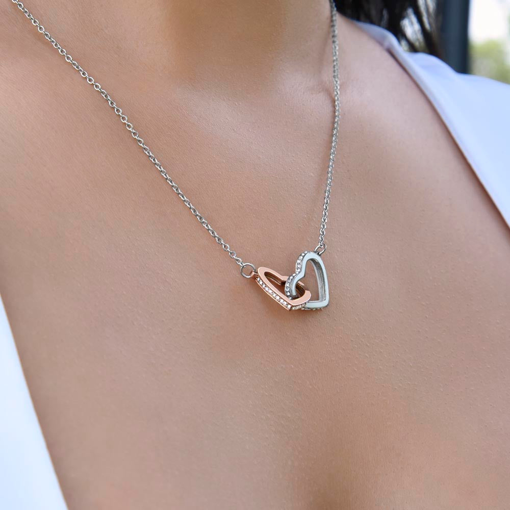 Interlocking Hearts Necklace. Necklace for Soulmate, for Sister, Birthday Gift, Bonus Sister, Mom, Valentine's Day, Special Occasion or Just Because