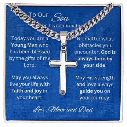 Holy Confirmation Gift, Confirmation Gift, Gift from Parents, Confirmation Necklace, Gift for Him, Baptism Gift, First Communion, Faith, Christening, Confirmation, Cross Necklace