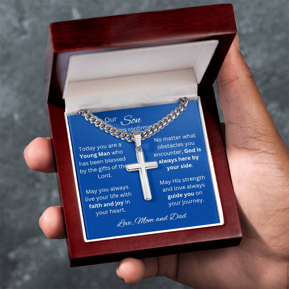 Holy Confirmation Gift, Confirmation Gift, Gift from Parents, Confirmation Necklace, Gift for Him, Baptism Gift, First Communion, Faith, Christening, Confirmation, Cross Necklace