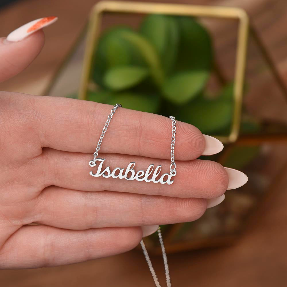 Personalized Name Necklace, Gift from Godparent, Confirmation Gift from Parents, Confirmation Necklace, Communion gift, Baptism gift,