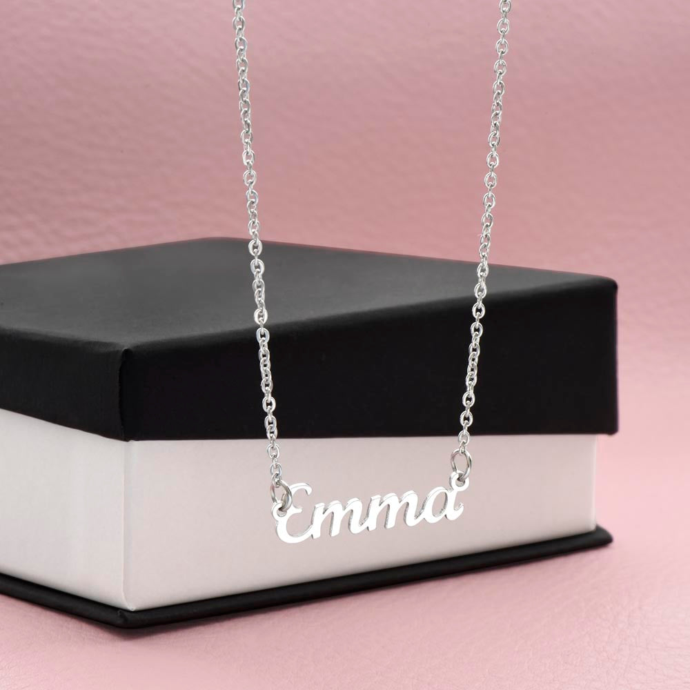 Personalized Name Necklace, Gift from Godparent, Confirmation Gift from Parents, Confirmation Necklace, Communion gift, Baptism gift,