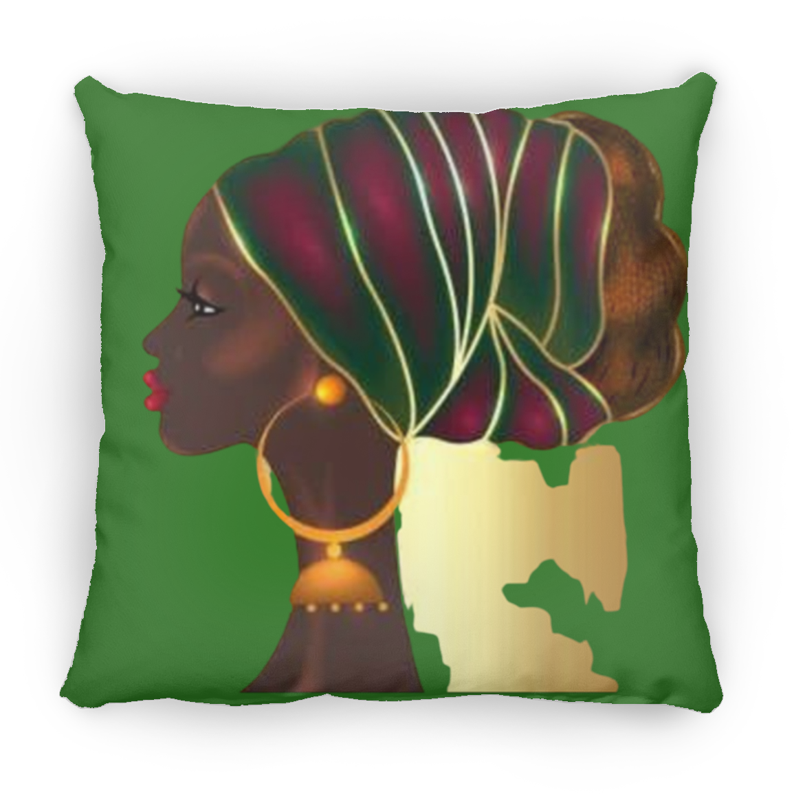 Black Goddess Large Square Pillow