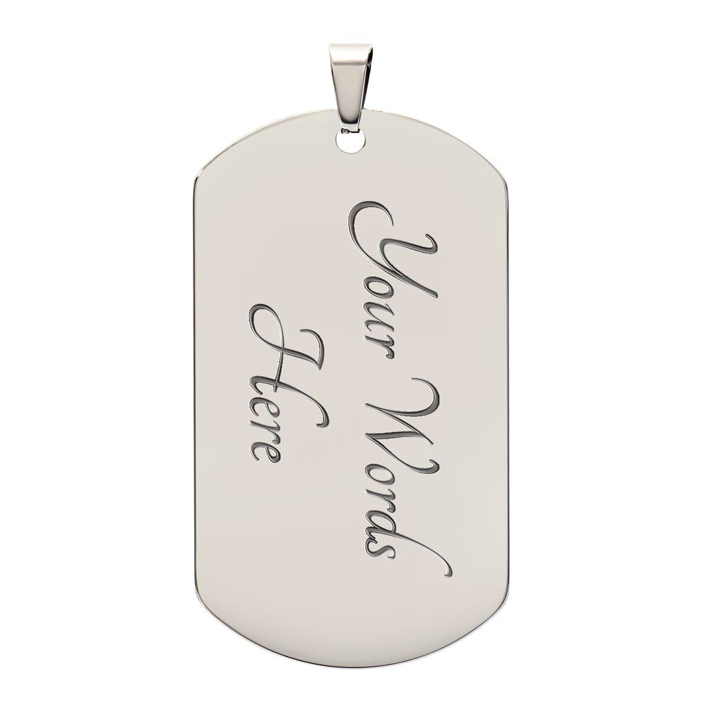 Dad The One Who Will Always Make You Safe and Protected Dog Tag, Dad Gift, Men's Gift, Gift for Him, Gift From Son, Gift from Daughter, Dog Tag for Dad, Father’s Day Gift