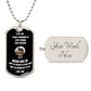 Proud Dad to Son Dog Tag - Always Remember to Stay Strong Stay Positive Dog Tag