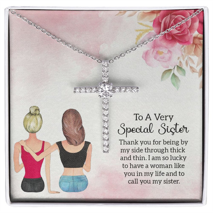 To A Special Sister CZ Cross necklace, Cross Pendant, Holy Confirmatio –  bbcherished-gifts