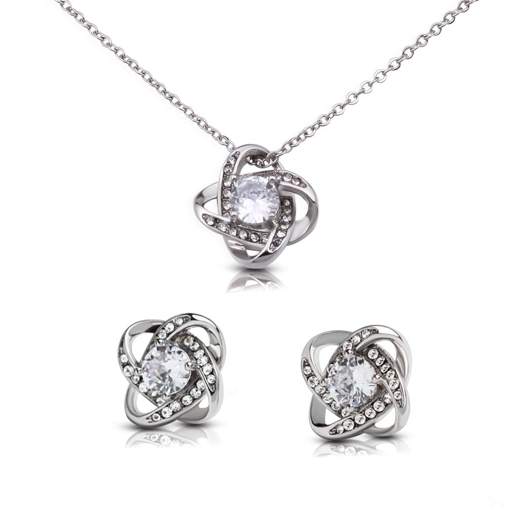 Love Knot Necklace and Earring Set. To My Favorite Valentine