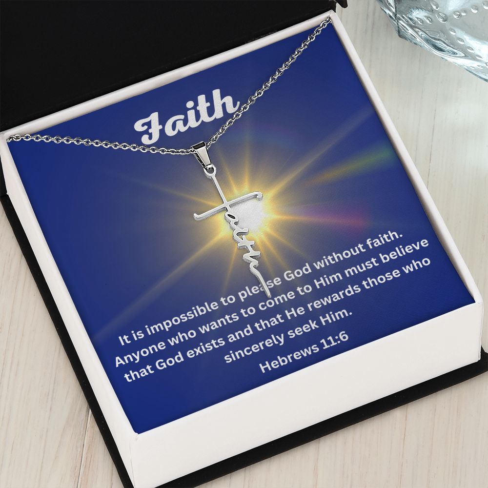 Faith Cross Necklace, Christening Gift, Confirmation Gift from Godmother, Confirmation Necklace, Holy Confirmation, Cross Necklace, Baptism