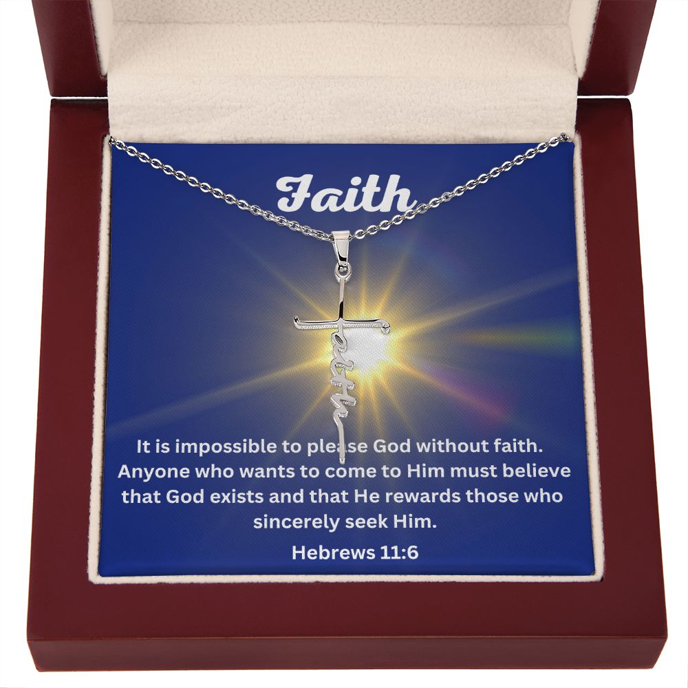 Faith Cross Necklace, Christening Gift, Confirmation Gift from Godmother, Confirmation Necklace, Holy Confirmation, Cross Necklace, Baptism