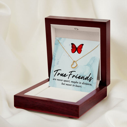 True Friends-- Delicate Heart Necklace,